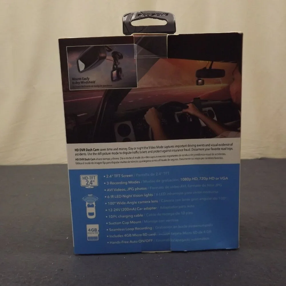 Scosche Dash Cam 1080P HD DVR 4GB Night Vision DDVR2ST Complete In Box